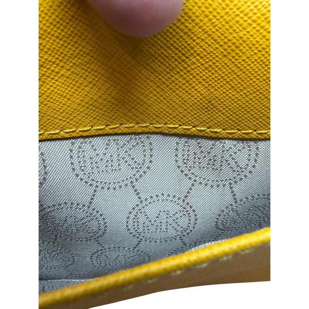 Michael Kors Crossbody Bag Womens Small Yellow Saffiano Leather Wallet Purse